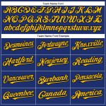 Custom Name and Number Authentic Baseball Jersey in Royal Yellow-Black - Personalized Team Gear Personalized Royal Yellow-Black
