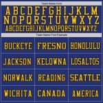 Custom Name and Number Authentic Football Jersey - Personalized Royal Yellow-Black Mesh Team Gear Personalized Royal Yellow-Black