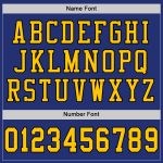 Custom Name and Number Authentic Football Jersey - Personalized Royal Yellow-Black Mesh Team Gear Personalized Royal Yellow-Black
