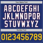 Custom Name and Number Unisex Softball Jersey - Personalized Royal Yellow-Crimson Two-Button Design Personalized Royal Yellow-Crimson