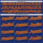 Personalized Custom Name and Number Royal Yellow Maroon Pinstripe Baseball Jersey Authentic Split Fashion Personalized Royal