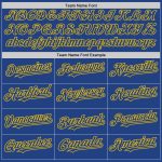Personalized Yellow Mesh Baseball Jersey - Authentic Throwback Style Personalized Royal Yellow Mesh Authentic Throwback Baseball