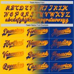 Custom Name Number Bomber Jacket Yellow-Orange Gradient Varsity Letterman Fashion Full-Snap Personalized Team Apparel Personalized
