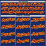 Custom Name and Number Unisex Softball Jersey - Personalized Royal Yellow Pinstripe Two-Button Design Personalized Royal