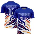 Custom Name and Number Soccer Uniform Jersey - Personalized Royal Yellow-Red Sublimation Team Gear Personalized Royal Yellow-Red