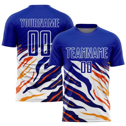 Custom Name and Number Soccer Uniform Jersey - Personalized Royal Yellow-Red Sublimation Team Gear Personalized Royal Yellow-Red