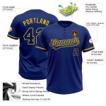 Custom Name and Number Yellow Softball Jersey for Teams - Unisex Two-Button Design, Personalized Sportswear Personalized