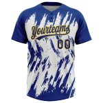Custom Name and Number Unisex Softball Jersey - 3D Yellow White Abstract Design, Two-Button, Soft Fabric, Personalized Team Apparel