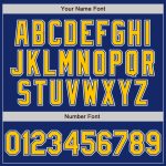 Custom Name Number Baseball Jersey - Personalized Royal Yellow-White Authentic Gradient Fashion Design Personalized Royal