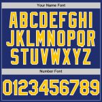 Custom Name and Number Baseball Jersey - Personalized Authentic Yellow-White Line Team Jersey Personalized Royal Yellow-White