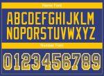 Custom Personalized Football Jersey - Royal Yellow-White Mesh Drift Design with Name and Number Personalized Royal Yellow-White