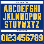 Custom Name and Number Performance Golf Polo Shirt - Yellow-White Royal Style Personalized Royal Yellow-White Performance