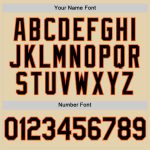Personalized Black-Orange Baseball Jersey | Authentic Sand Design Personalized Sand Black-Orange Authentic Baseball Jersey