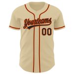 Personalized Black-Orange Baseball Jersey | Authentic Sand Design Personalized Sand Black-Orange Authentic Baseball Jersey