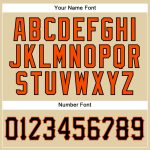 Custom Name and Number Baseball Jersey - Personalized Black-Orange Sand Team Jersey Personalized Sand Black-Orange Authentic