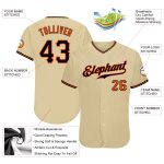 Custom Name and Number Baseball Jersey - Personalized Black-Orange Sand Team Jersey Personalized Sand Black-Orange Authentic