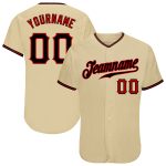 Custom Black-Red Sand Authentic Baseball Jersey with Personalized Name and Number Personalized Sand Black-Red Authentic Baseball