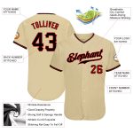 Custom Black-Red Sand Authentic Baseball Jersey with Personalized Name and Number Personalized Sand Black-Red Authentic Baseball