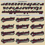 Custom Name and Number Baseball Jersey - Personalized Crimson Black-Aqua Authentic Team Gear Personalized Sand Crimson Black-Aqua