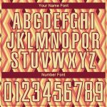 Custom Name and Number Soccer Jersey - Personalized Sand Crimson Geometric Shapes Uniform Personalized Sand Crimson Geometric