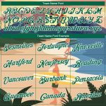 Custom Name Number Kelly Green White Basketball Jersey 3D Tropical Beach Hawaii Palm Trees Personalized Design Personalized