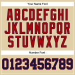 Custom Name and Number Authentic Baseball Jersey - Personalized Navy-Red Team Gear Personalized Sand Navy-Red Authentic Baseball