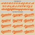 Personalized Sand Orange Baseball Jersey Custom Name Number - Authentic Team Wear Personalized Sand Orange Authentic Baseball