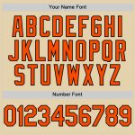 Custom Name and Number Personalized Sand Orange-Black Baseball Jersey - Authentic Team Apparel Personalized Sand Orange-Black