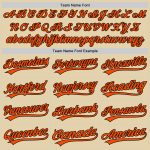 Custom Name and Number Personalized Sand Orange-Black Baseball Jersey - Authentic Team Apparel Personalized Sand Orange-Black
