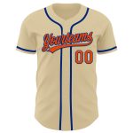 Custom Personalized Team Baseball Jersey - Orange-Royal with Name & Number Personalized Sand Orange-Royal Authentic Baseball