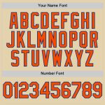 Custom Personalized Team Baseball Jersey - Orange-Royal with Name & Number Personalized Sand Orange-Royal Authentic Baseball