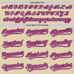 Custom Name and Number Baseball Jersey - Sand Pink, Black, Light Blue Authentic Design Personalized Sand Pink Black-Light