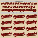 Custom Name & Number Authentic Red-Black Baseball Jersey - Personalized Team Apparel Personalized Sand Red-Black Authentic