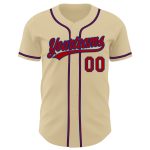 Custom Name and Number Red-Royal Baseball Jersey for Team - Personalized Authentic Jersey Personalized Sand Red-Royal Authentic