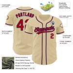 Custom Name and Number Red-Royal Baseball Jersey for Team - Personalized Authentic Jersey Personalized Sand Red-Royal Authentic