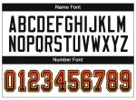 Custom Name and Number Scarlet Black-Gold Football Jersey Drift Fashion - Personalized Team Mesh Apparel Personalized Scarlet