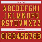 Personalized Gold-Black Scarlet Mesh Football Jersey Authentic for Fans Personalized Scarlet Gold-Black Mesh Authentic Football