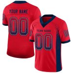 Custom Name and Number Football Jersey - Personalized Scarlet Navy-Gray Mesh Drift Fashion Team Gear Personalized Scarlet