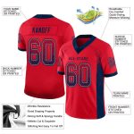 Custom Name and Number Football Jersey - Personalized Scarlet Navy-Gray Mesh Drift Fashion Team Gear Personalized Scarlet