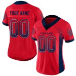 Custom Name and Number Football Jersey - Personalized Scarlet Navy-Gray Mesh Drift Fashion Team Gear Personalized Scarlet
