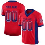 Custom Name and Number Football Jersey - Personalized Scarlet Royal-White Mesh Drift Fashion Team Jersey Personalized Scarlet