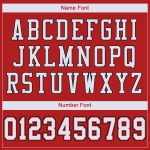Personalized Football Jersey - Scarlet White-Black Mesh Authentic Design Personalized Scarlet White-Black Mesh Authentic