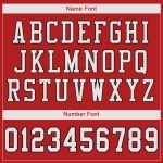 Custom Name and Number Authentic Football Jersey - Personalized Scarlet White-Black Mesh Design Personalized Scarlet White-Black