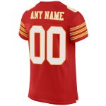 Personalized Authentic Football Jersey in Scarlet and White-Gold Mesh Personalized Scarlet White-Gold Mesh Authentic Football