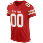 Personalized Custom Name Number Scarlet White Gold Authentic Football Jersey Personalized Scarlet White-Gold Mesh Authentic