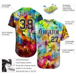 Custom 3D Black-White Graffiti Pattern Baseball Jersey with Personalized Name and Number Personalized Scratch Graffiti Pattern