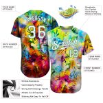 Custom Name Number 3D Baseball Jersey - Personalized Kelly Green White Scratch Graffiti Pattern Personalized Scratch Graffiti