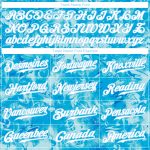 Custom Name and Number Personalized 3D Graffiti Pattern Baseball Jersey - White-Light Blue Personalized Scratch Graffiti