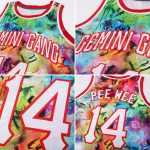 Custom Name Number 3D Basketball Jersey - Personalized White-Red Scratch Graffiti Pattern, Authentic Team Apparel Personalized