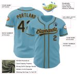 Custom Name Number Baseball Jersey - Personalized Shadow Blue Black Old Gold Authentic Team Apparel Personalized Shadow Blue